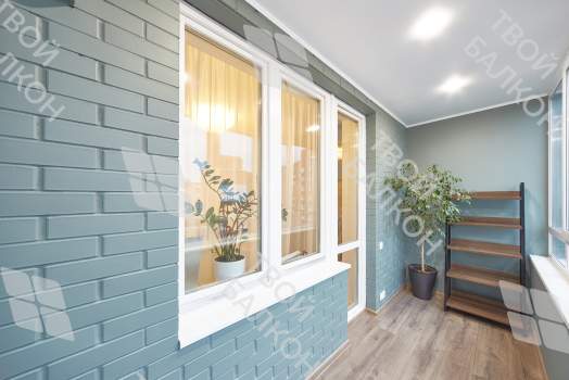 Отделка балкона гипсокартоном с покраской