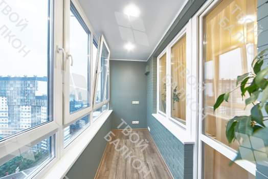 Отделка балкона гипсокартоном с покраской