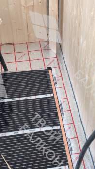 Отделка балкона профилем Rehau Grazio 70 под ключ с утеплением в многоквартирном доме