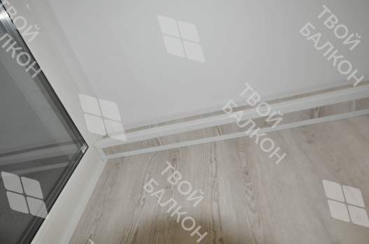 Отделка балкона под ключ с теплым остеклением ПВХ Brusbox