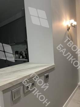 Отделка и утепление балкона Каблук в доме серии ПТ-44