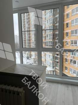 Отделка и утепление балкона Каблук в доме серии ПТ-44