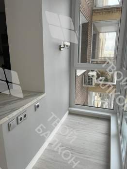 Отделка и утепление балкона Каблук в доме серии ПТ-44